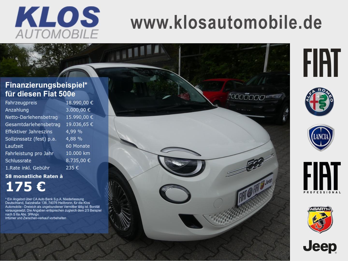 Fiat 500e ICON 42 kWh NAVI KLIMA KAMERA  PARK KOMFORT