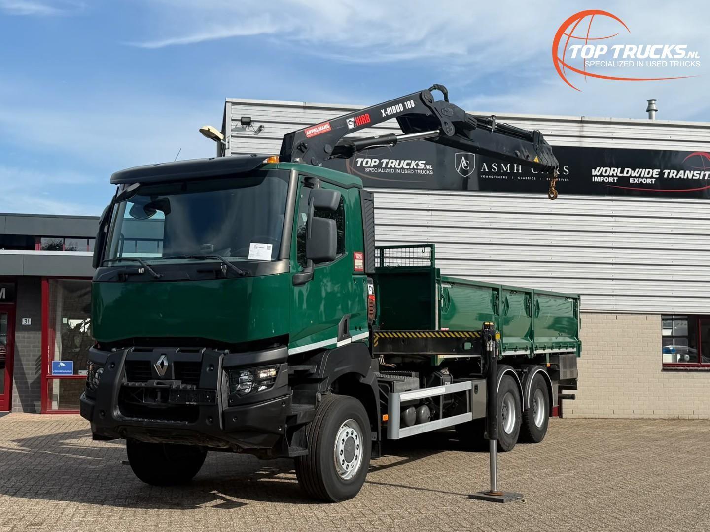 Renault K 460 6x6 -HIAB 18TM Kran, Kran, Kran, Grue -Bla