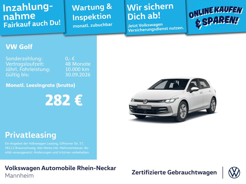 Golf VIII 1.5 TSI GAR2030 Kamera PDC LED UVM