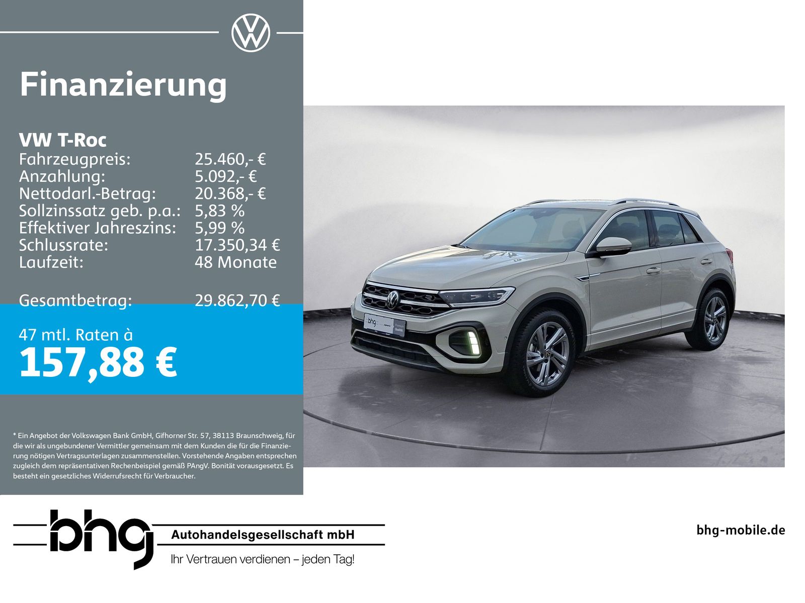 Volkswagen T-Roc 1.0 l TSI R-Line ACC Front-Lane-Assist LED