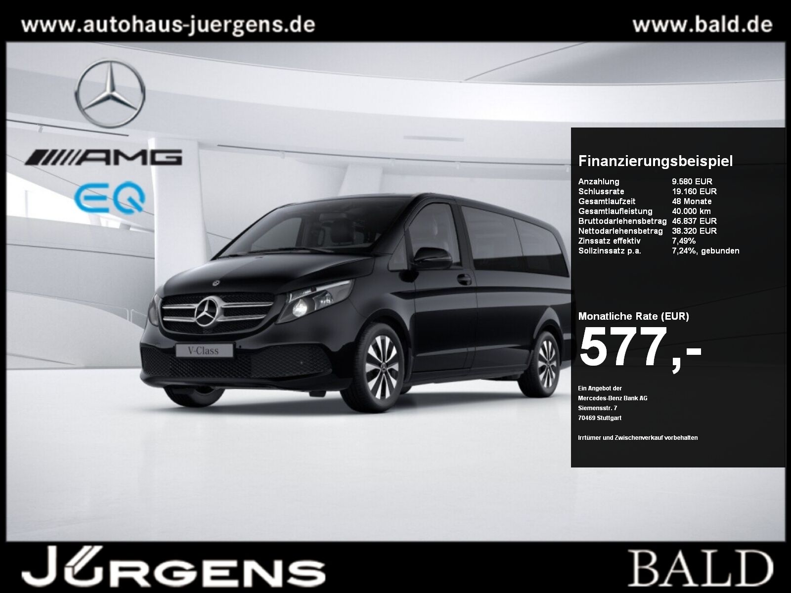 MERCEDES-BENZ V 220 Edition/lang/AHK/Standh/Kamera/2xKlima