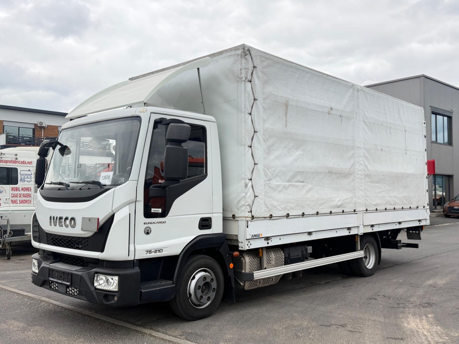Iveco 75E210 Eurocargo, Palfinger, Pritsche/Plane, Ahk