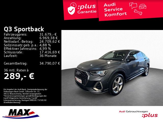 Q3 Sportback 45 TFSI e S LINE +MATRIX+PANO+NAVI+