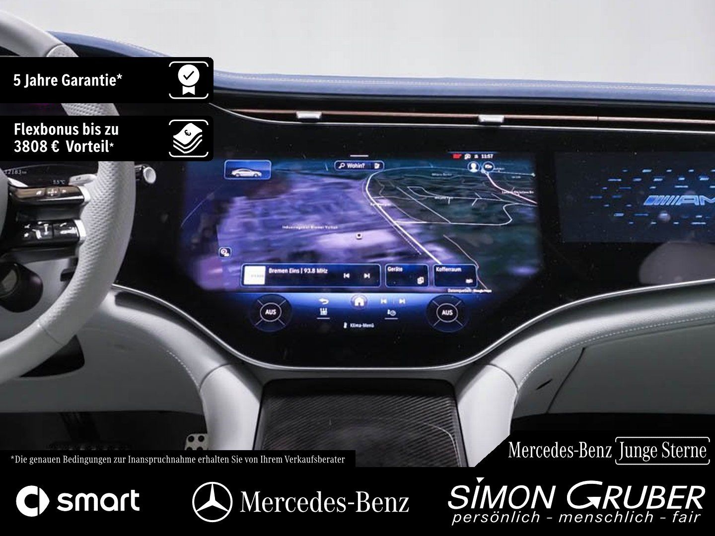 Fahrzeugabbildung Mercedes-Benz EQE 43 4M AMG Massage Sitzklima Pano AHK Mod 25
