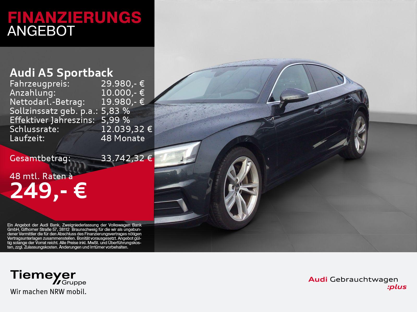 Audi A5 Sportback 2.0 TFSI SPORT LM18 LED KAMERA DAB