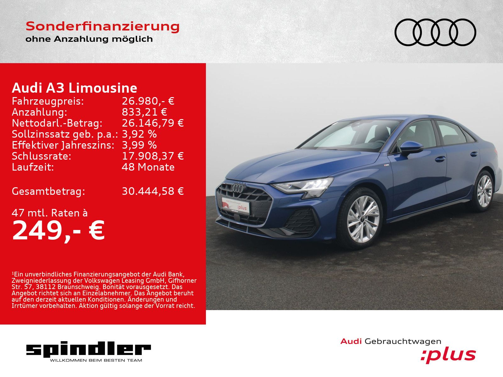 Audi A3 Limousine S-Line 30 TFSI S-tronic / MMI-Navi+