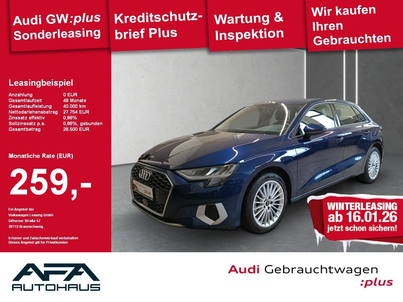 Audi A3 Sportback 35 TFSI Advan. Smart.Int*PDC*GRA*SH