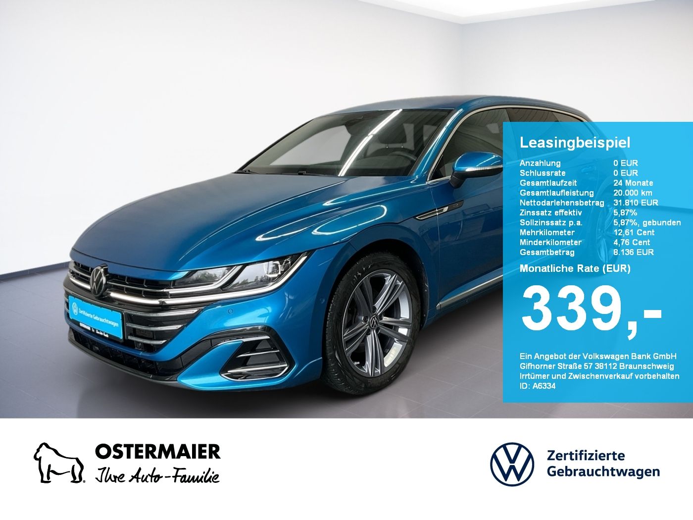 Volkswagen Arteon Shootingbrake R-LINE 2.0TSI 190PS DSG NP.