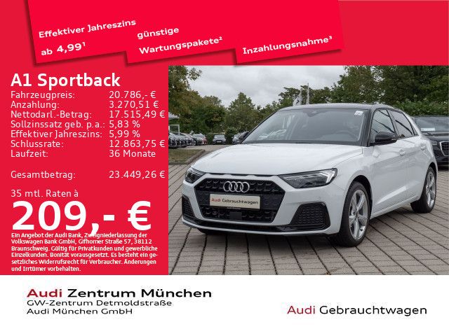 Audi A1 Sportback 25 TFSI S tronic advanced Navi+