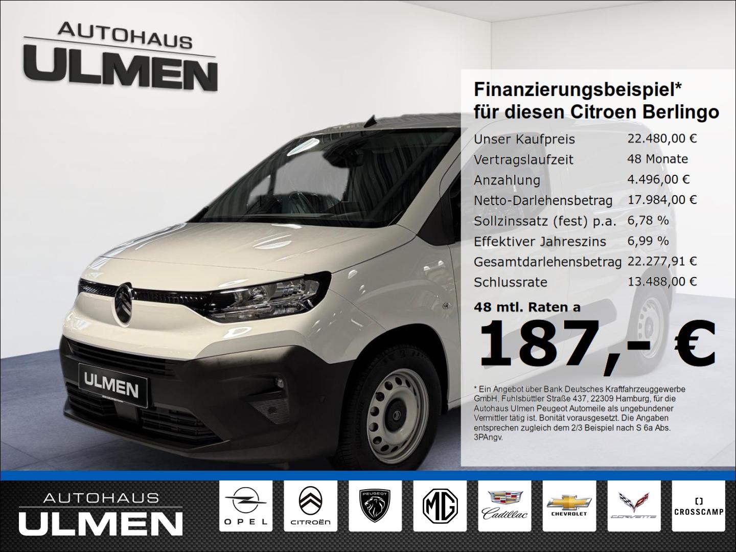 Citroën Berlingo Kasten L1H1 M 131 Rückfahrkamera Bergan