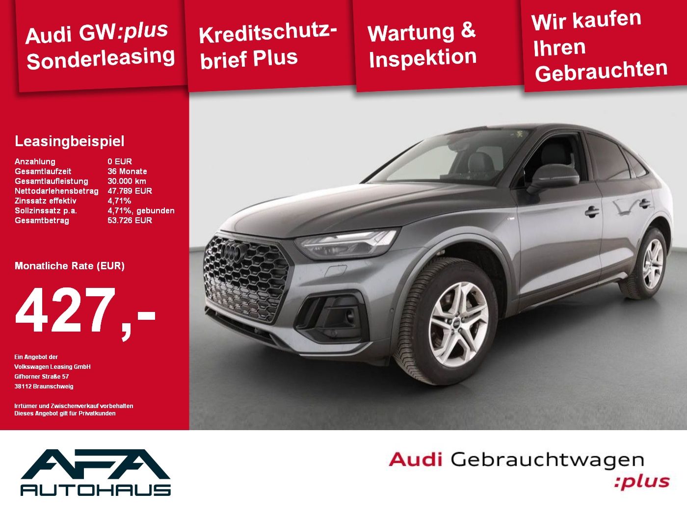 Audi Q5 Sportback 40 TFSI qu. S-Line*AHK*360°*Matrix