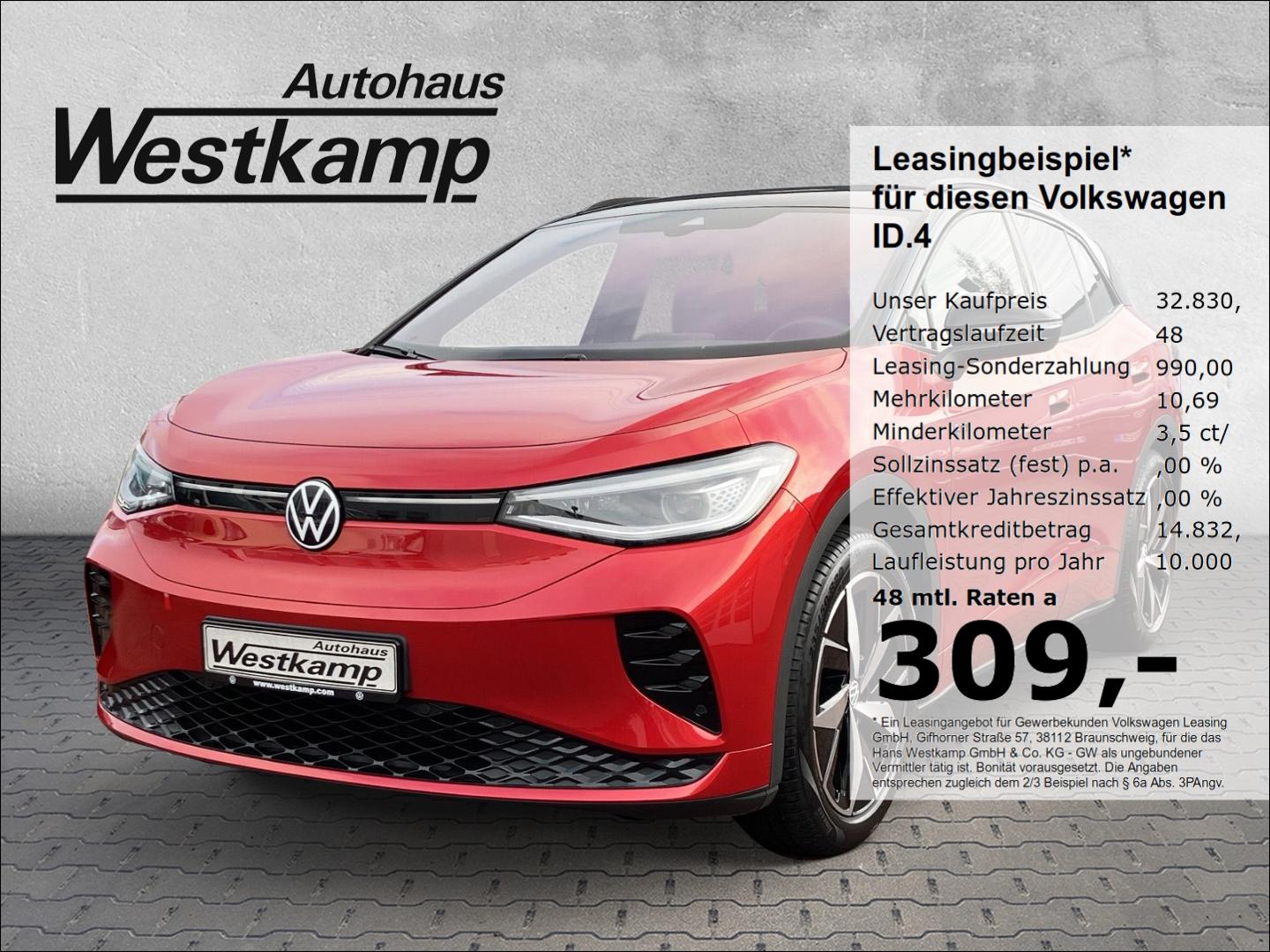 Volkswagen ID.4 GTX 4MOTION Sportpaket IQ-Light Navi Abstan