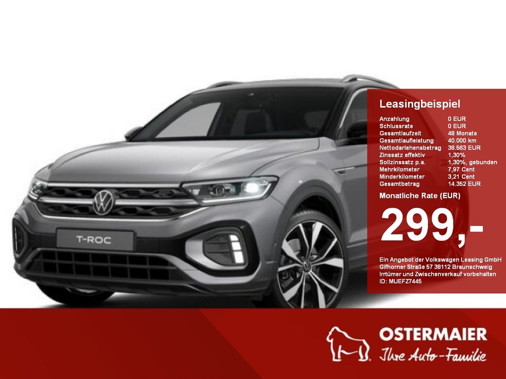 Volkswagen T-Roc R-Line 1.5TSI 150PS DSG AHK,19''ALU,KAMERA
