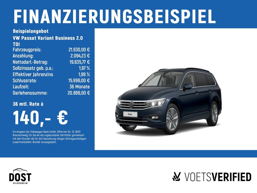 Volkswagen Passat Variant Business 2.0 TDI AHK+PANO+NAVI