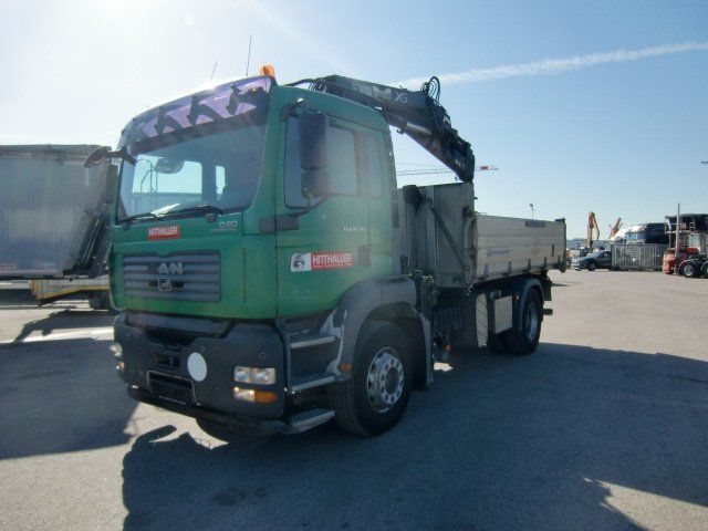 MAN TGA 18.310 3-Seiten-Kipper, Manual, E3 Hiab 144E