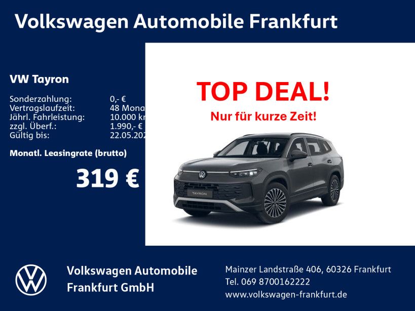 Volkswagen Tayron Elegance 1,5 l eHybrid OPF 110 kW (150 PS