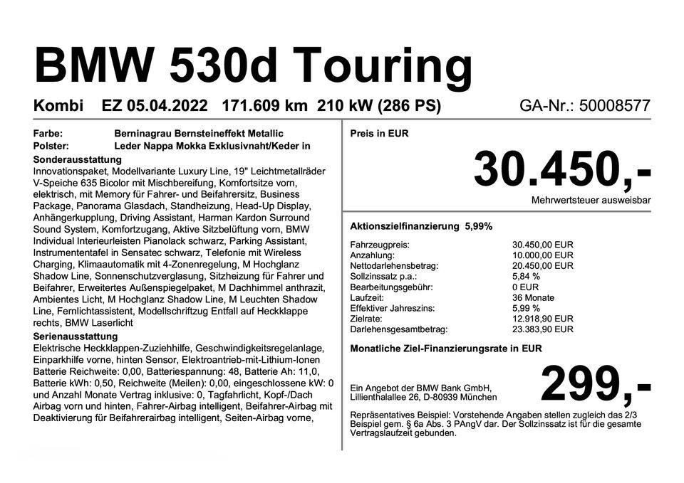 BMW 530d Touring Luxury Line Innovationsp. Aut. AHK imagem 2