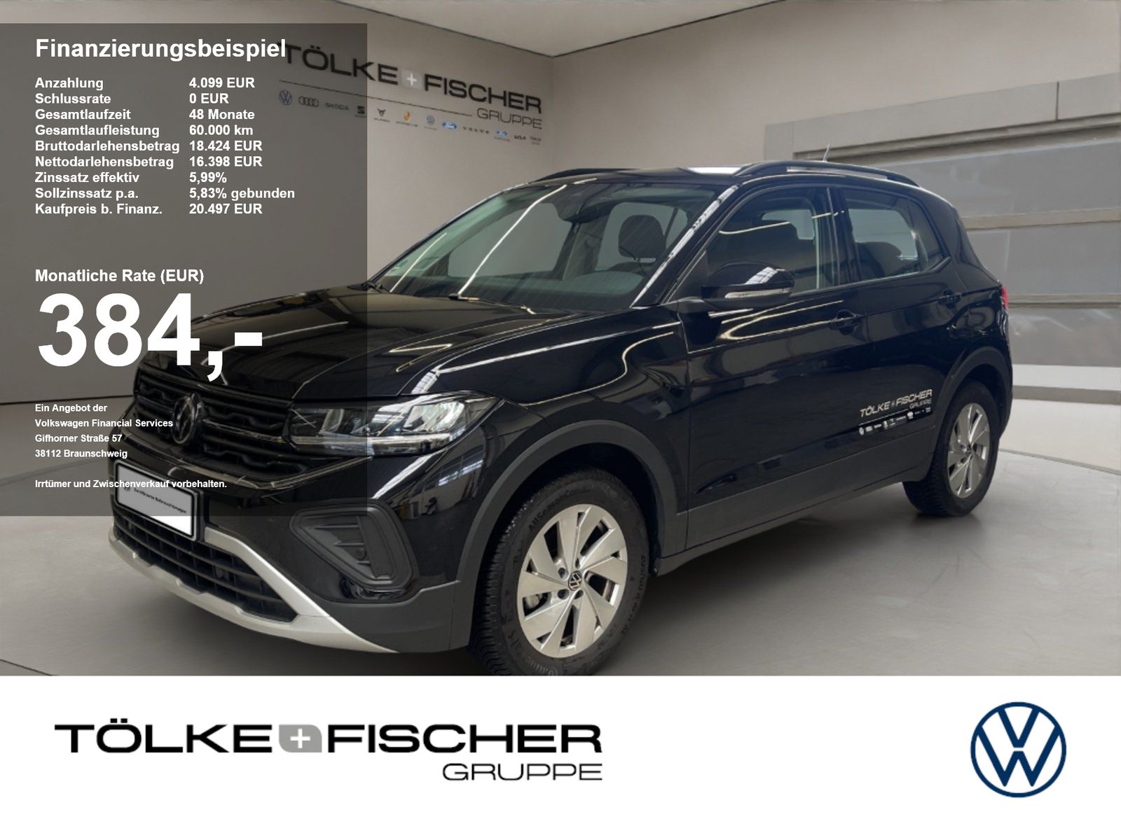 Volkswagen T-Cross 1.0 TSI 70 kW Life ACC AHK Kam. Navi LED
