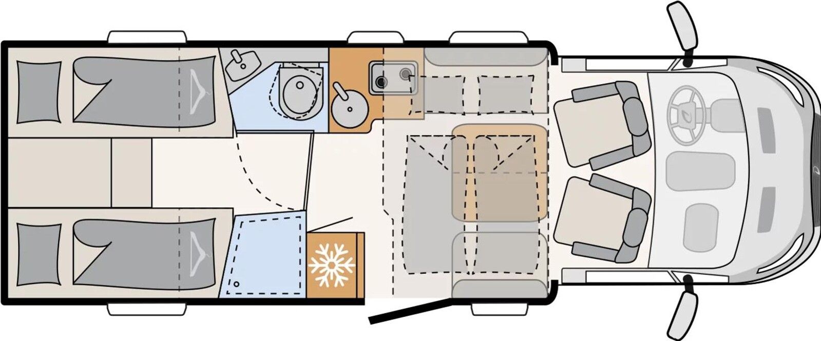 Fahrzeugabbildung Dethleffs Just Go Active T 7055 EBL Assistenz+Active Paket