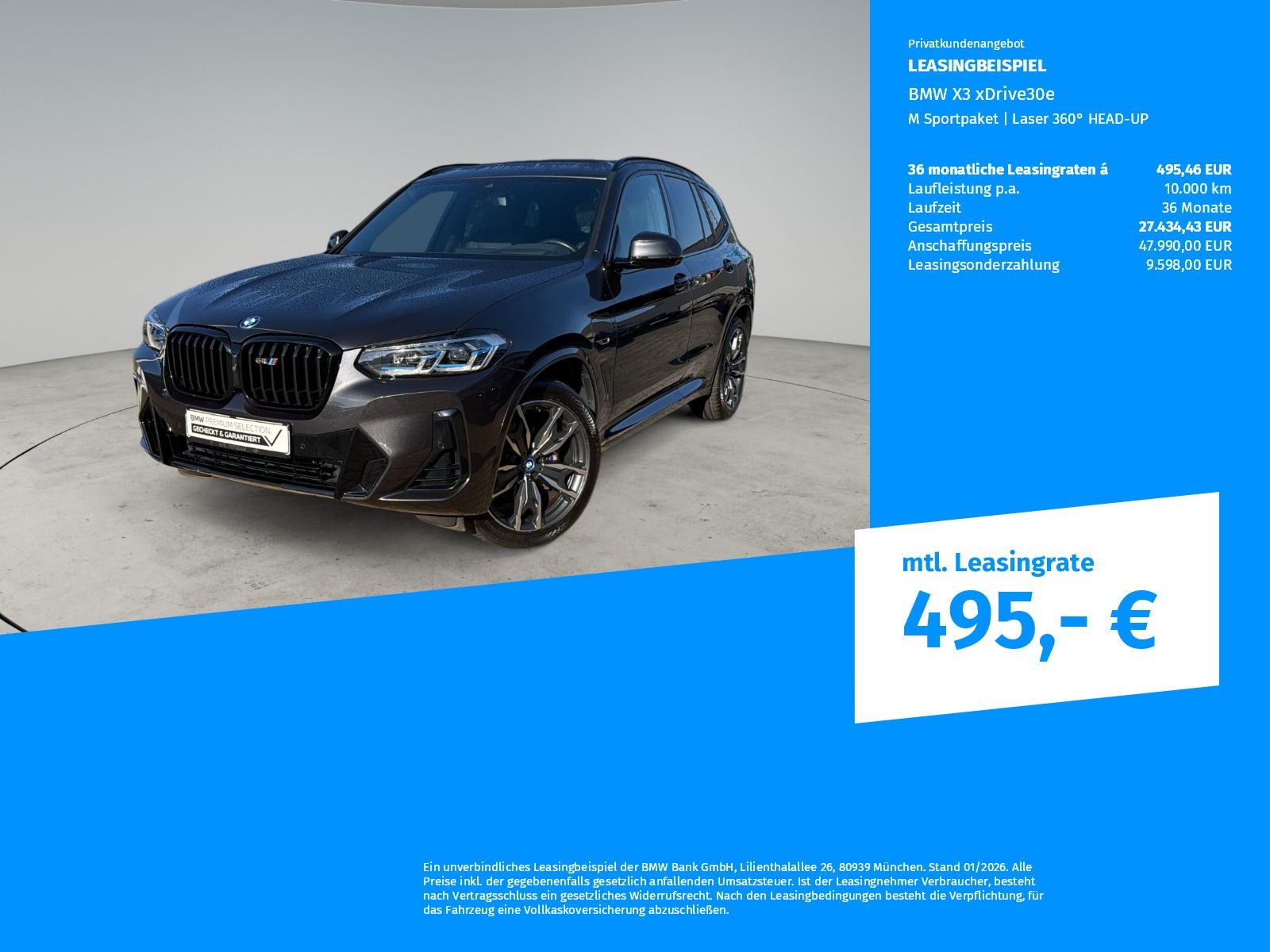 BMW X3 xDrive30e M Sportpaket Laser 360° HEAD-UP foto 2