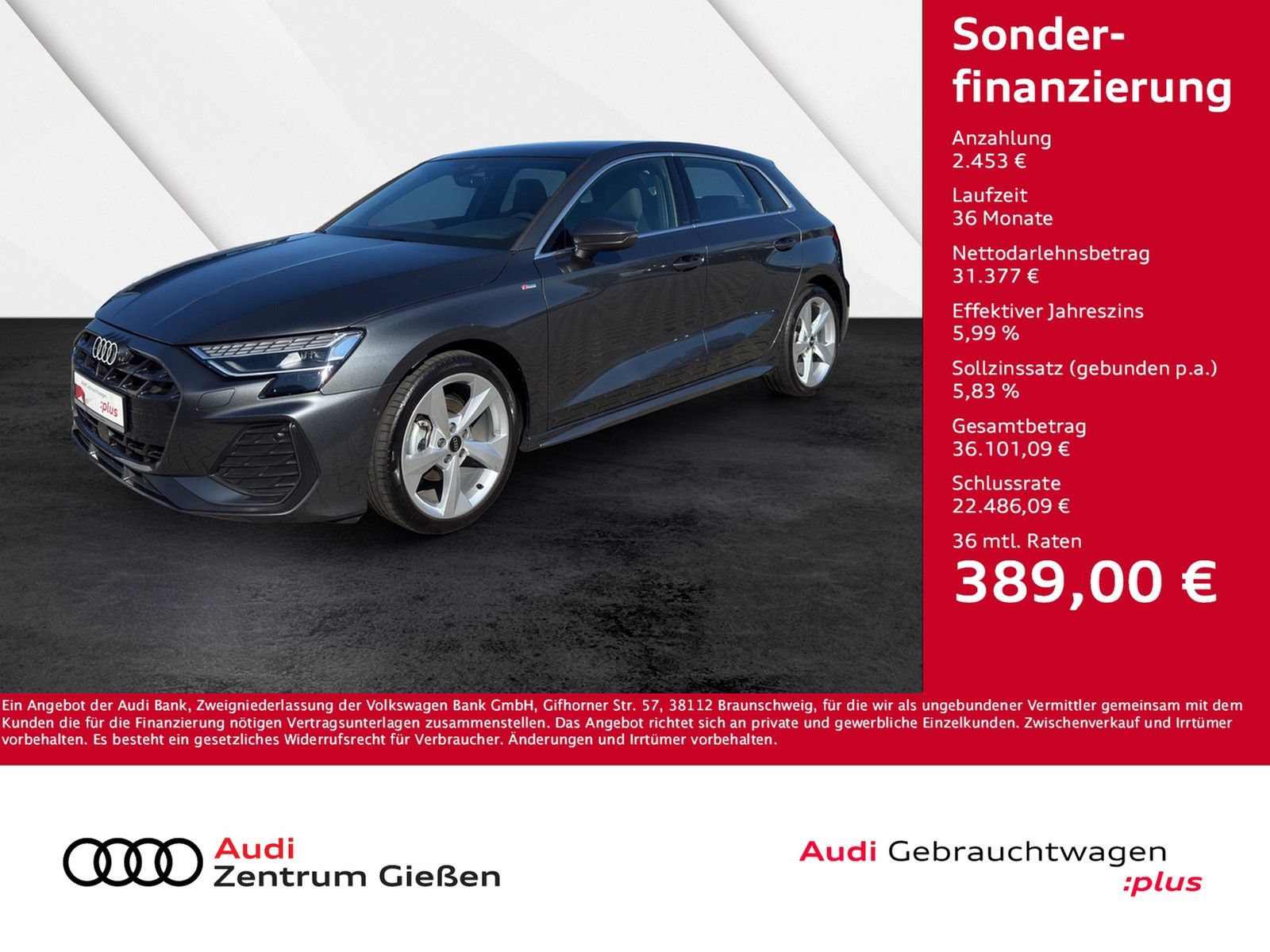 Audi A3 Sportback 35 TDI S line Pano SONOS Matrix-LED imagem 2