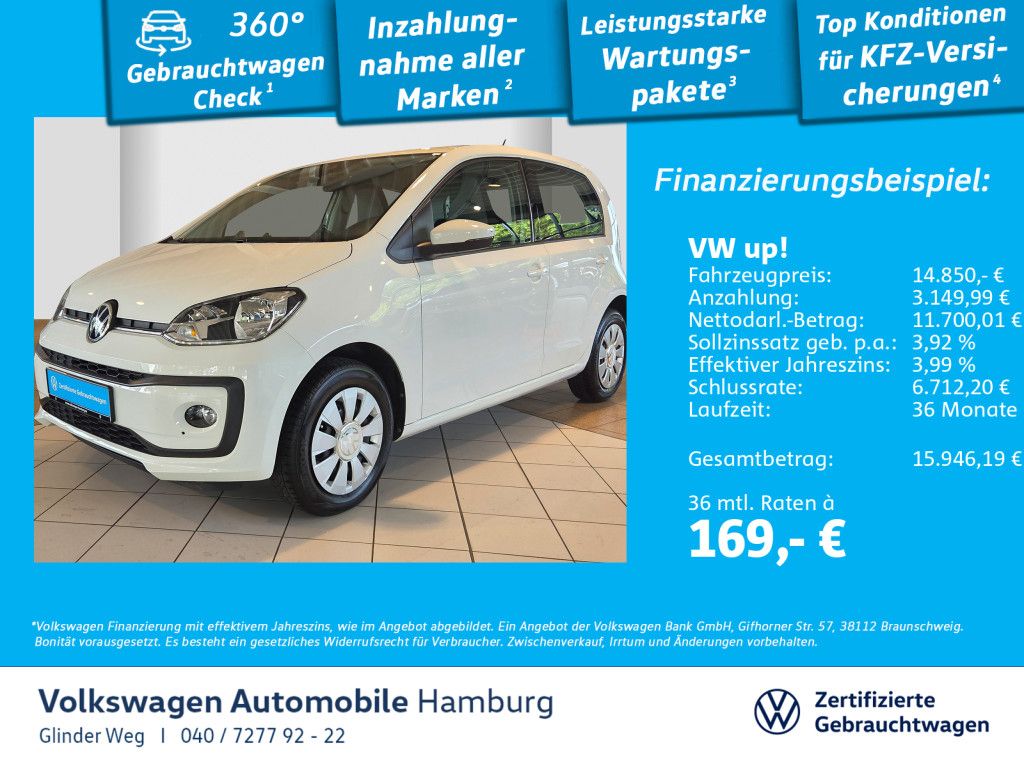 Volkswagen up! move up!1.0 DAB+ Klima Kamera