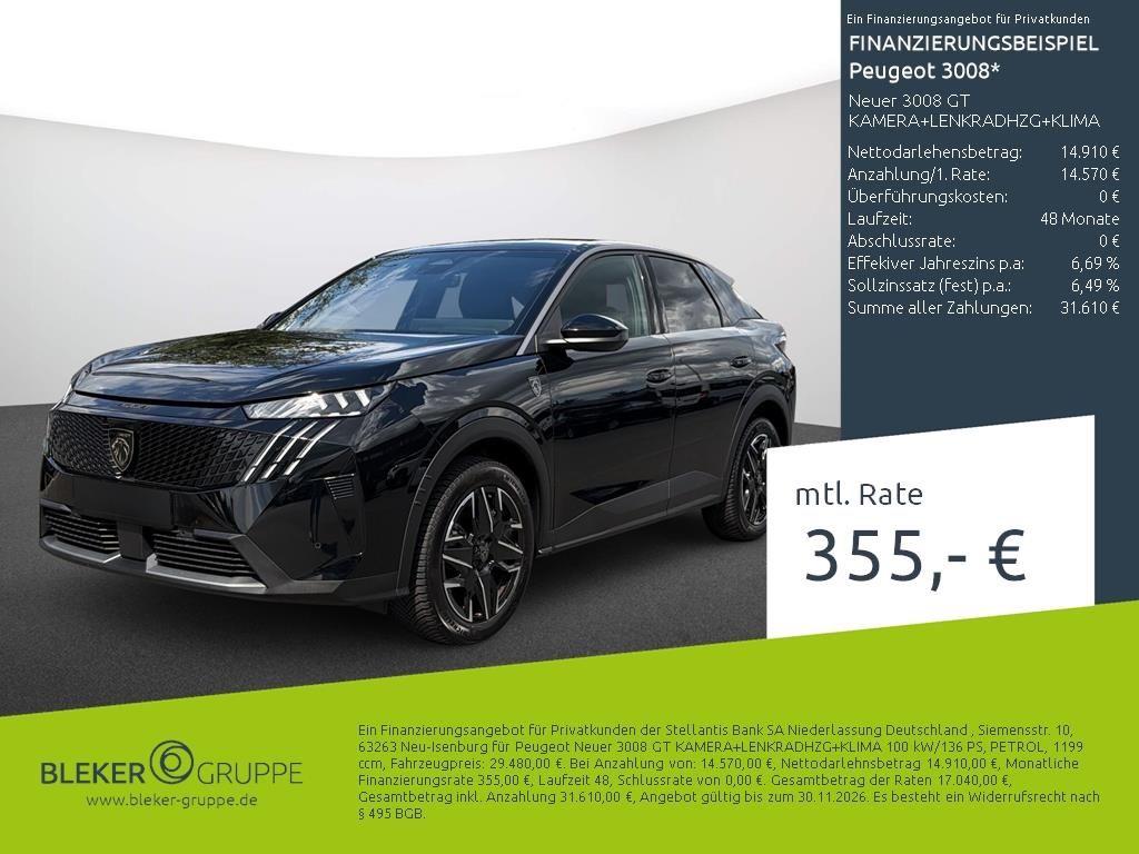 Peugeot 3008 Neuer 3008 GT KAMERA+LENKRADHZG+KLIMA
