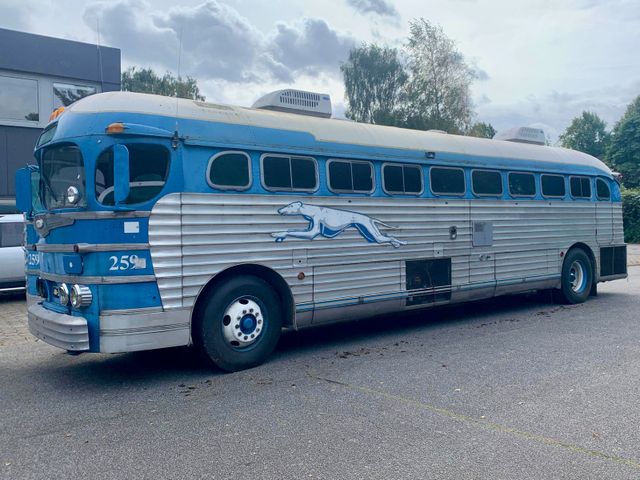 Airstream Greyhound Silverside GMC Motorhome, fahrbereit