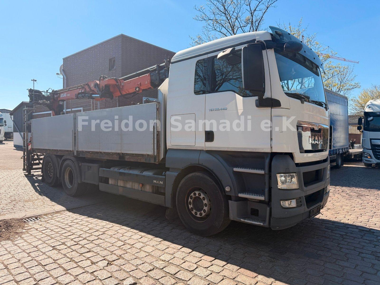 MAN TGX 26.440 6x2 LL ATLAS 210.2 KRAN BAUSTOFF LENK