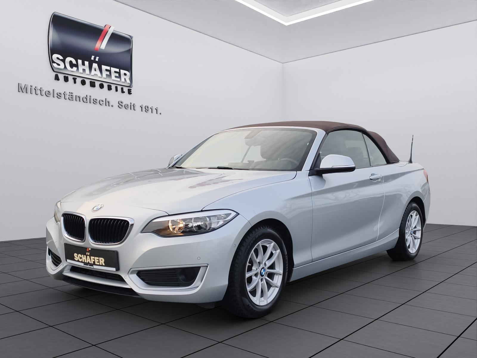 BMW 218i Cabrio Aut./Leder/SHZ/Navi/PDC v.+h
