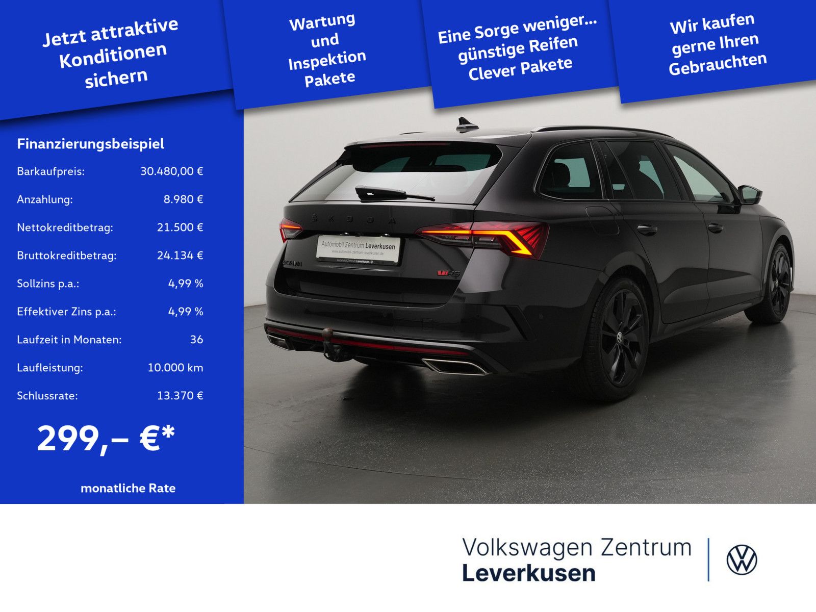 Skoda Octavia Combi RS ACC AHK KAM HUD PDC NAVI LED imagem 2