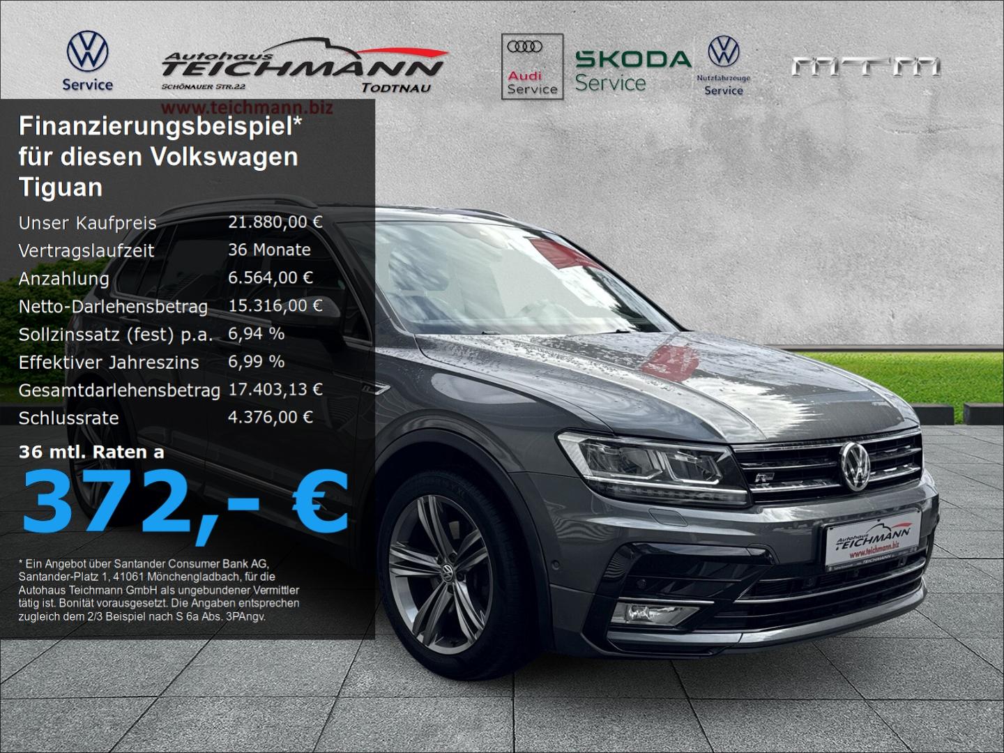 Volkswagen Tiguan R-Line 2.0 TDI DSG 4Motion +St.Hzg.Pano+D