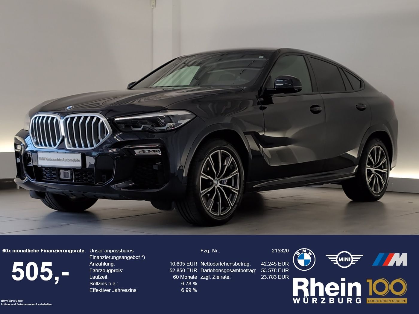 BMW X6 xDrive30d M Sport Navi/LED/AHK/360°/RFK/ACC N