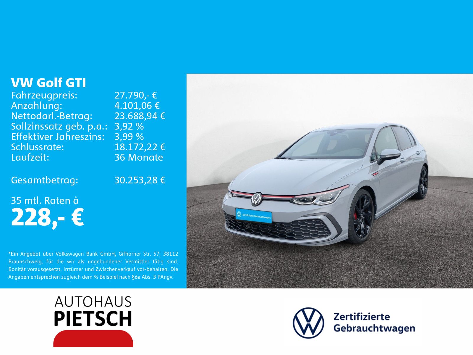 Volkswagen Golf VIII GTI 2.0 TSI DSG IQ.Light DCC AHK foto 2
