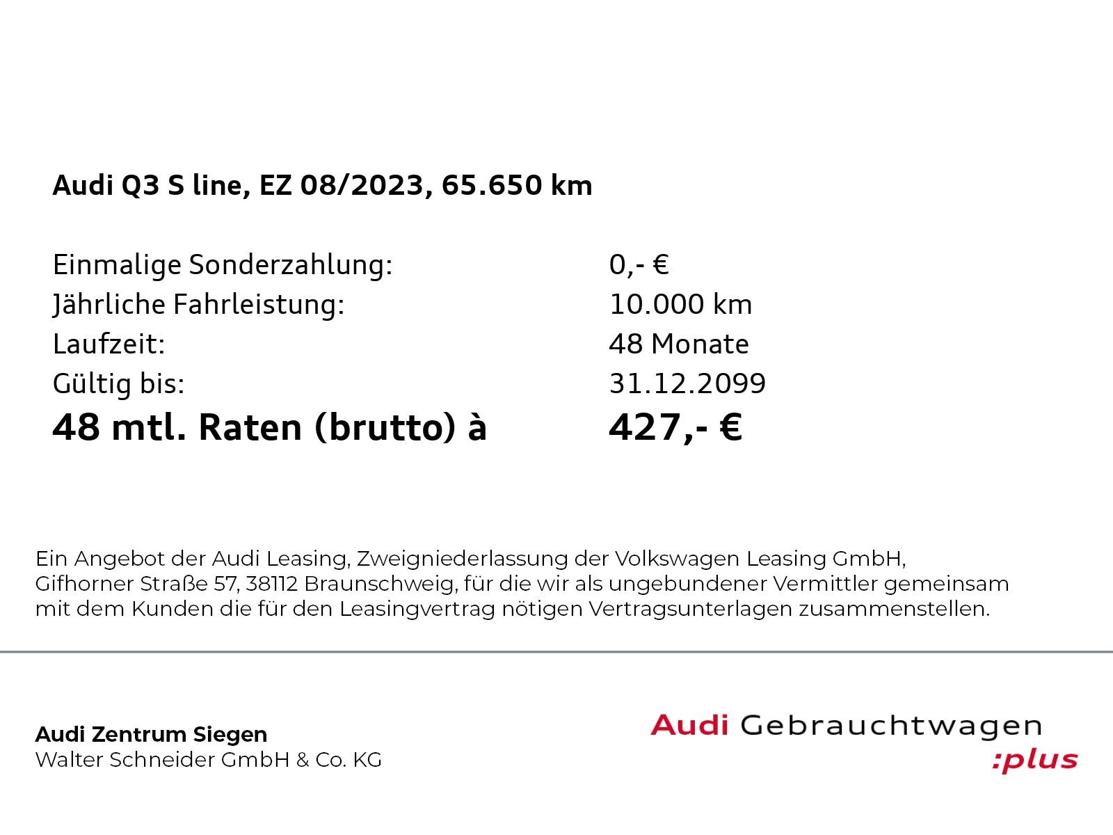 Audi Q3 35 TDI 2x S line LED RFK AHK