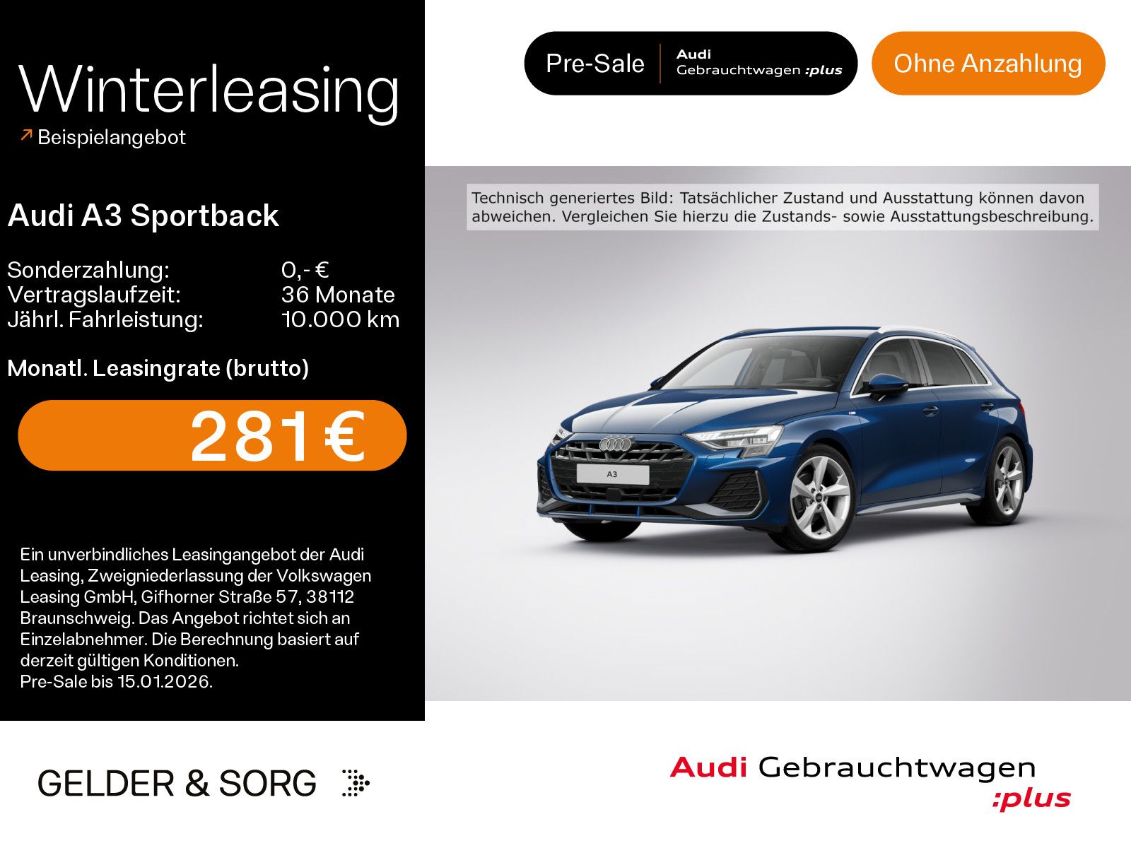 Audi A3 Sportback 30 TFSI  S line AHK*HuD*Sonos*LED