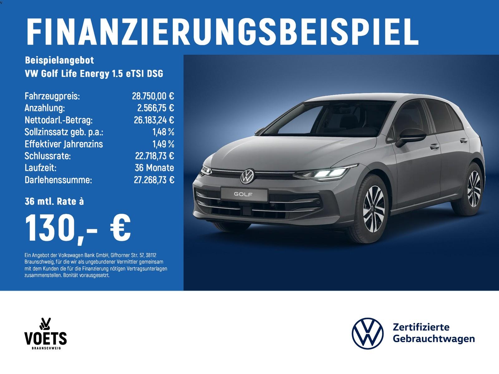 Volkswagen Golf Life Energy 1.5 eTSI DSG LED+RearView+PDC