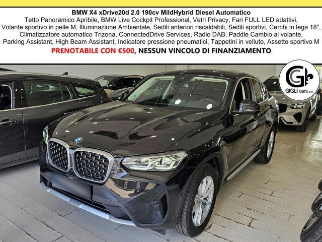 BMW X4 Xdrive 20d mhev Tetto cam Nav msport