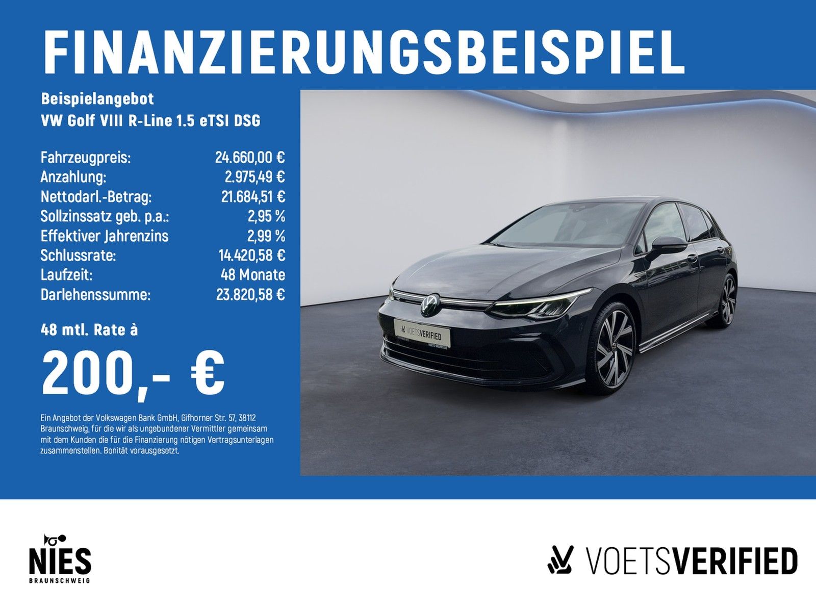 Volkswagen Golf VIII R-Line 1.5 eTSI  DSG LED