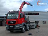 MAN TGS 35.360 8x2 - Fassi 23TM Kran, Maschinentrans - MAN Kühlkoffer