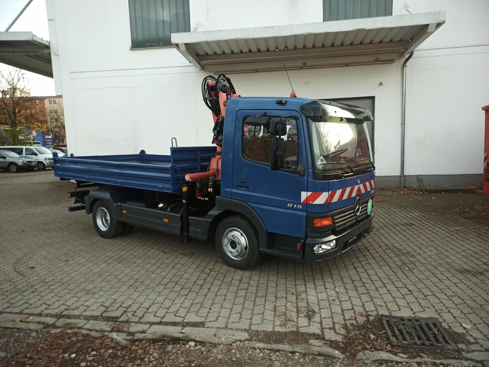 Mercedes-Benz 815 Atego Dreiseitenkipper Atlas 60.1 Kran Greif