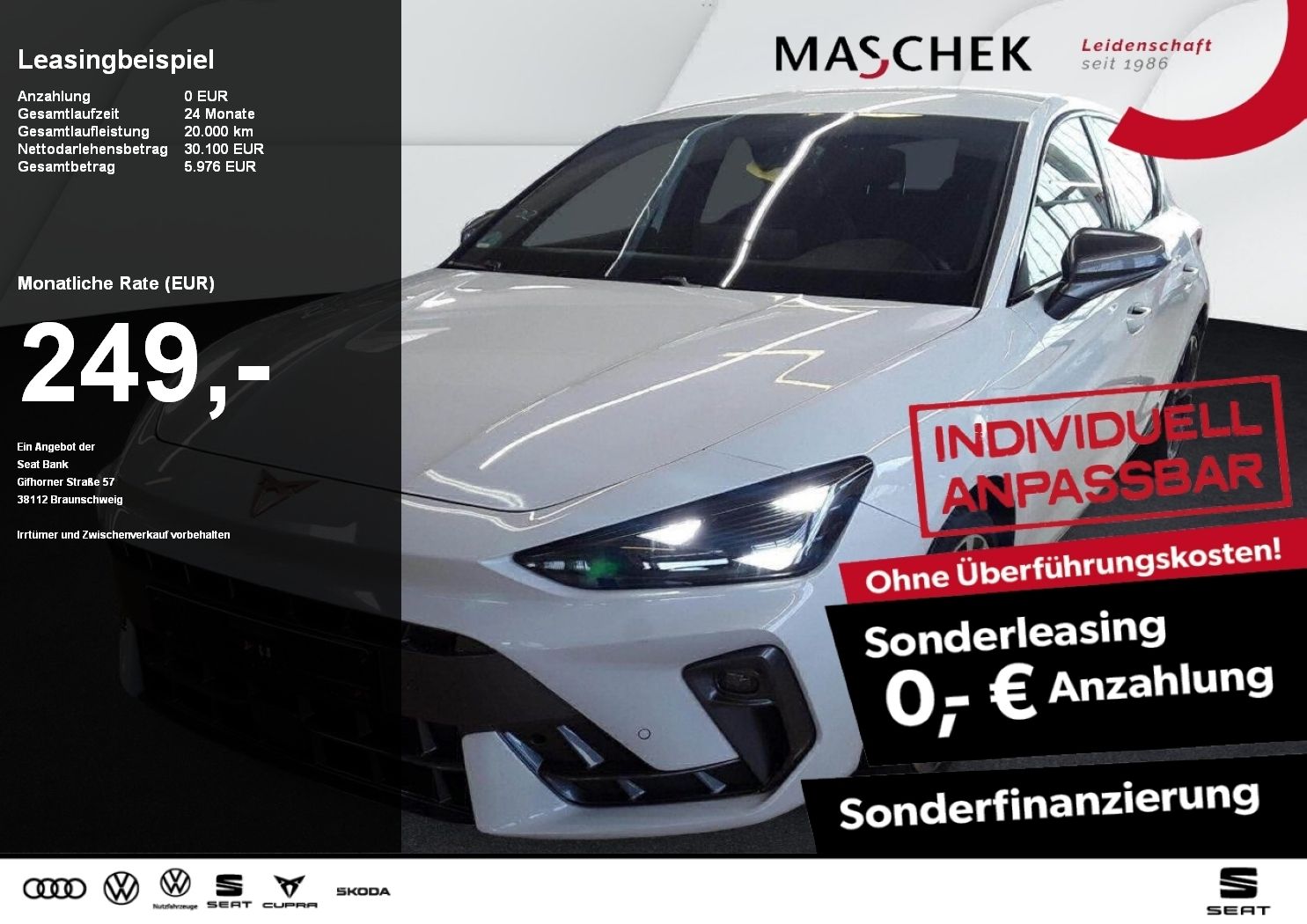 Cupra Leon 2.0 TDI DSG Sonderleasing! Navi Sitzh. ACC