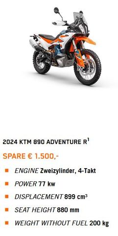 KTM 890 Adventure R Aktionpreis + 4 Jahre Garantie