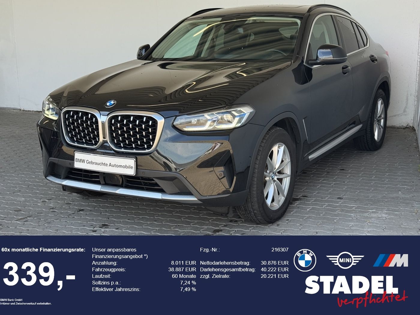 BMW X4 xDrive20iA Navi.Laser.HuD.AHK.Pano.Rükamera