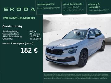 Skoda Leasingangebot: Skoda Kamiq Drive 1.5 TSI AHK-VORB. LED NAVI R-KAM SHZ