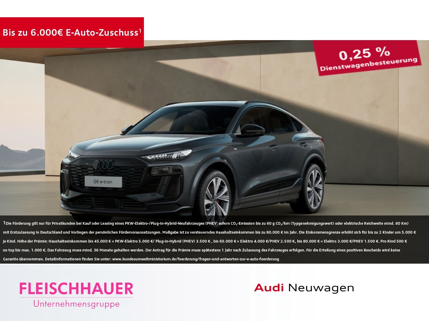 Audi Q6 e-tron Sportback performance S line business 
