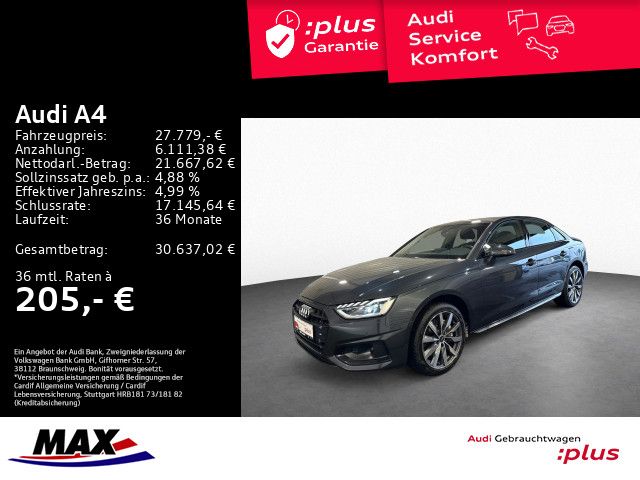 A4 40 TDI QUATT LED+MMI NAVI+KAMERA+ALU+VC PLUS+