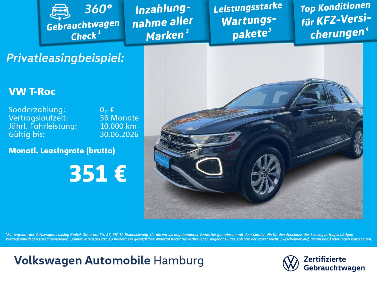 Volkswagen T-Roc Style 1.5 TSI DSG Rückfahrkamera Sitzheizg