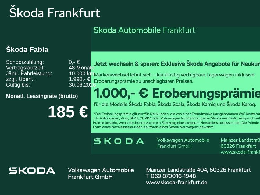 Fabia Tour 1,0 TSI 70 kW 5-Gang-Schaltgetriebe z