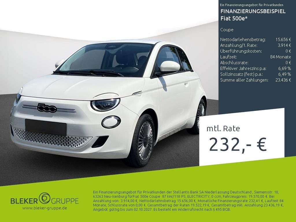 Fiat 500e Coupe
